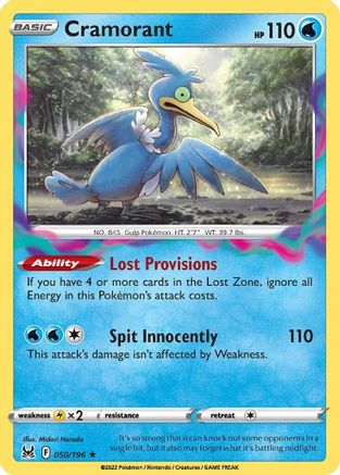 Cramorant 50/196 - SWSH11 Lost Origin Reverse Holofoil