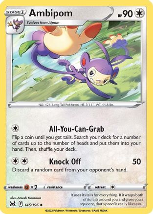 Ambipom 145/196 - SWSH11 Lost Origin Reverse Holofoil