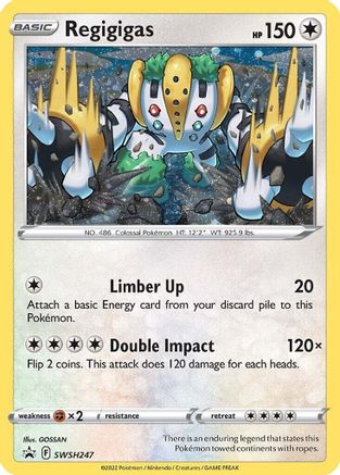 Regigigas - SWSH247 (Cosmos Holo) SWSH247/307 - SWSH Sword & Shield Promo Cards Holofoil