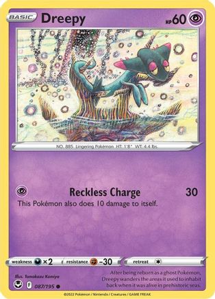 Dreepy 87/195 - SWSH12 Silver Tempest Reverse Holofoil