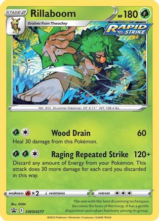 Rillaboom - SWSH277 SWSH277/307 - SWSH Sword & Shield Promo Cards Holofoil
