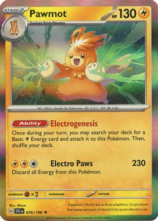 Pawmot - 076/198 76 - SV01 Scarlet & Violet Base Set Holofoil