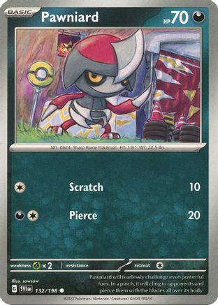Pawniard 132 - SV01 Scarlet & Violet Base Set Reverse Holofoil