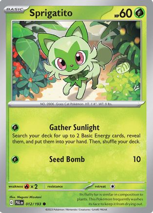 Sprigatito - 012/193 12 - SV02 Paldea Evolved Reverse Holofoil