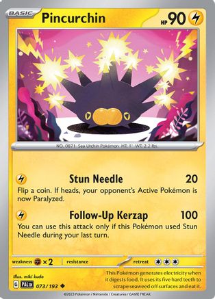 Pincurchin - 073/193 73 - SV02 Paldea Evolved Reverse Holofoil