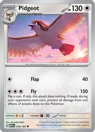 Pidgeot 18 - SV Scarlet & Violet 151 Reverse Holofoil