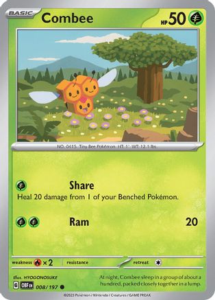 Combee 8 - SV03 Obsidian Flames Reverse Holofoil