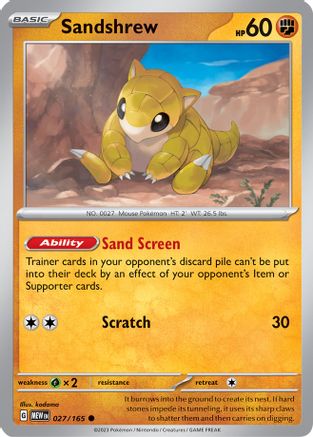 Sandshrew 27 - SV Scarlet & Violet 151