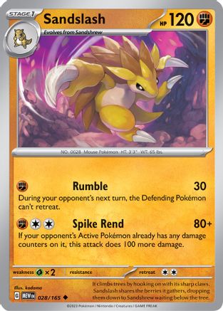Sandslash 28 - SV Scarlet & Violet 151