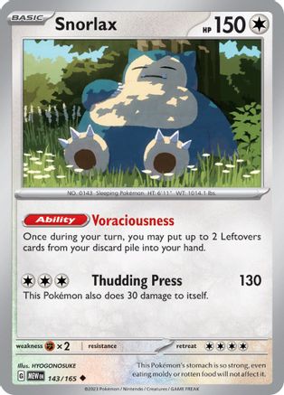 Snorlax 143 - SV Scarlet & Violet 151