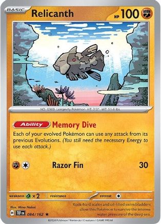 Relicanth - 084/162 84 - SV05 Temporal Forces Reverse Holofoil