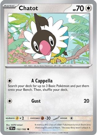 Chatot - 132/162 132 - SV05 Temporal Forces Reverse Holofoil