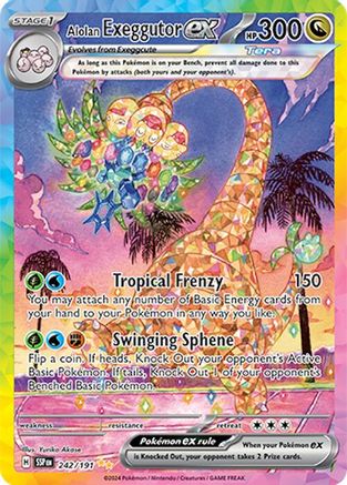 Alolan Exeggutor ex - 242/191 242 - SV08 Surging Sparks Holofoil