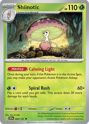 Shiinotic - 009/191 9 - SV08 Surging Sparks Reverse Holofoil