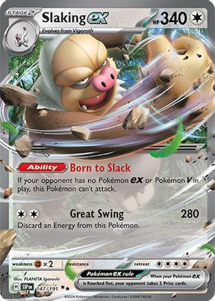 Slaking ex - 147/191 147 - SV08 Surging Sparks Holofoil
