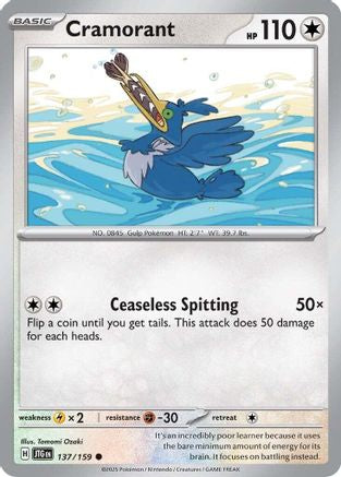 Cramorant 137 - SV09 Journey Together Reverse Holofoil