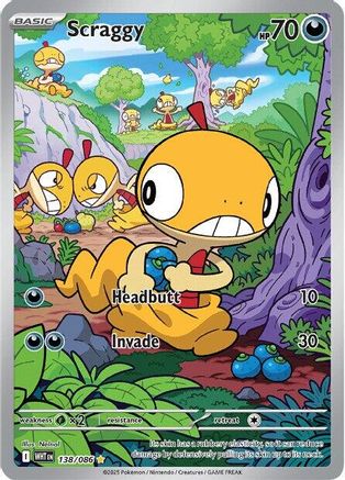 Scraggy - 136/086 136 - SV White Flare Holofoil