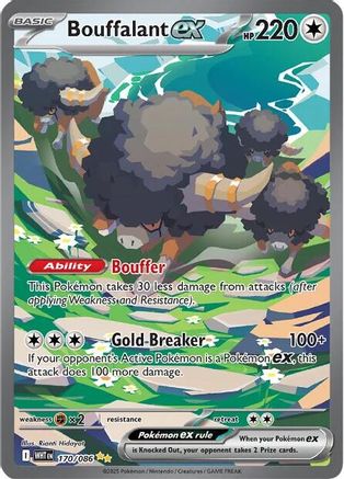 Bouffalant ex - 172/086 172 - SV White Flare Holofoil