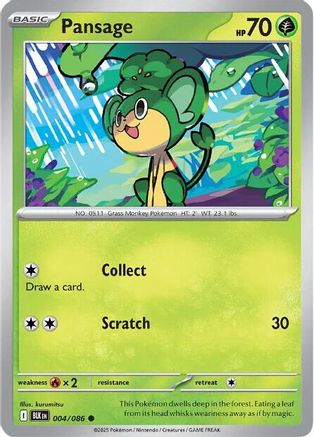 Pansage - 004/086 4 - SV Black Bolt Reverse Holofoil