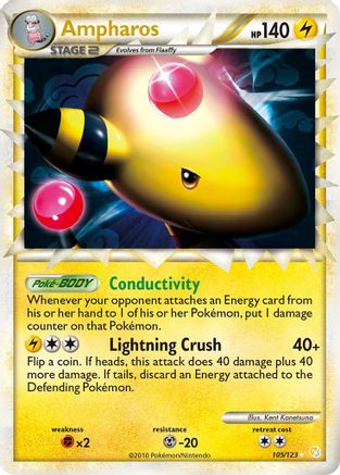 Ampharos (Prime) 105/123 - HeartGold SoulSilver Holofoil
