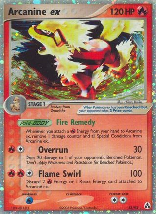 Arcanine ex 83/92 - Legend Maker Holofoil