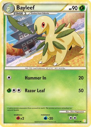 Bayleef 35/123 - HeartGold SoulSilver Reverse Holofoil