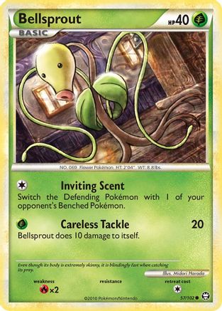 Bellsprout 57/102 - Triumphant Reverse Holofoil