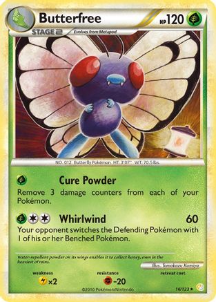 Butterfree 16/123 - HeartGold SoulSilver Reverse Holofoil