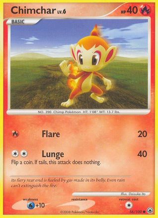 Chimchar (56) 56/100 - Majestic Dawn Reverse Holofoil