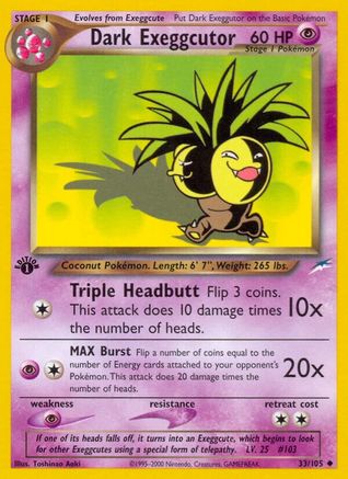 Dark Exeggcutor 33/105 - Neo Destiny Unlimited