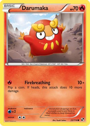 Darumaka (23) 23/114 - Black and White Reverse Holofoil