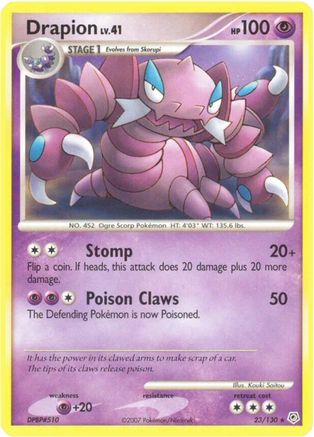 Drapion 23/130 - Diamond and Pearl Reverse Holofoil