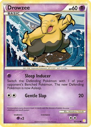 Drowzee 62/123 - HeartGold SoulSilver Reverse Holofoil