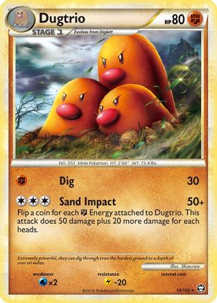 Dugtrio 19/102 - Triumphant Reverse Holofoil