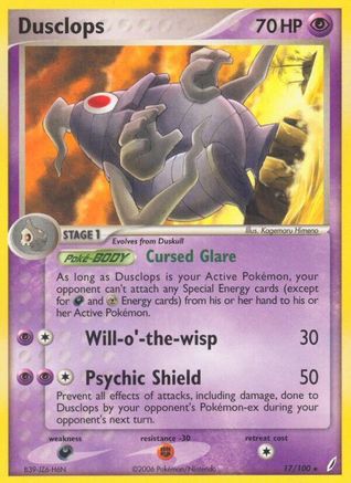 Dusclops 17/100 - Crystal Guardians Reverse Holofoil