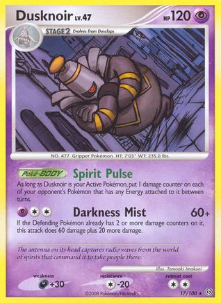 Dusknoir (17) 17/100 - Stormfront Reverse Holofoil