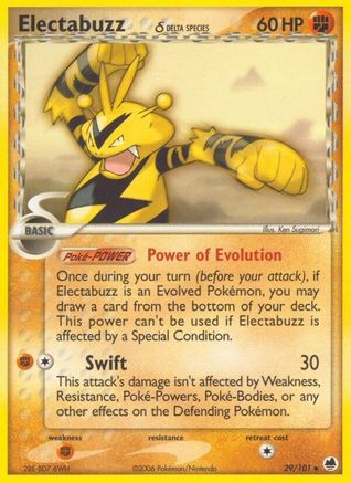 Electabuzz (Delta Species) 29/101 - Dragon Frontiers Reverse Holofoil