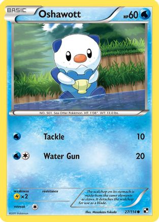 Oshawott (27) 27/114 - Black and White