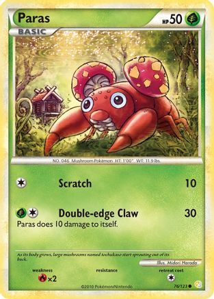 Paras 76/123 - HeartGold SoulSilver