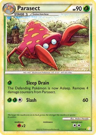 Parasect 48/123 - HeartGold SoulSilver Reverse Holofoil