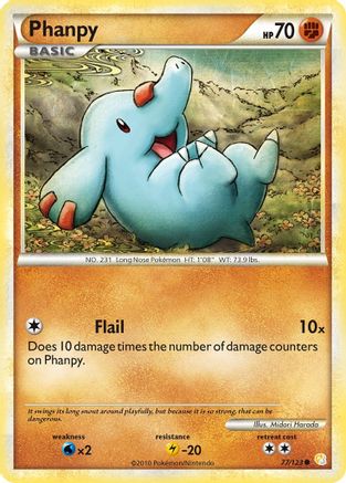 Phanpy 77/123 - HeartGold SoulSilver Reverse Holofoil