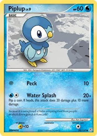 Piplup 93/130 - Diamond and Pearl Reverse Holofoil