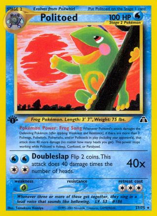 Politoed (27) 27/75 - Neo Discovery Unlimited