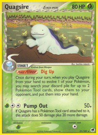 Quagsire (Delta Species) 21/101 - Dragon Frontiers Reverse Holofoil