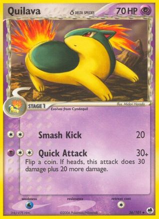 Quilava (Delta Species) 36/101 - Dragon Frontiers Reverse Holofoil