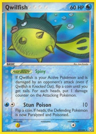 Qwilfish 27/109 - Team Rocket Returns Reverse Holofoil