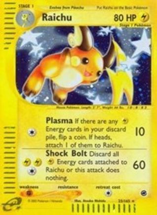 Raichu (25) 25/165 - Expedition Reverse Holofoil