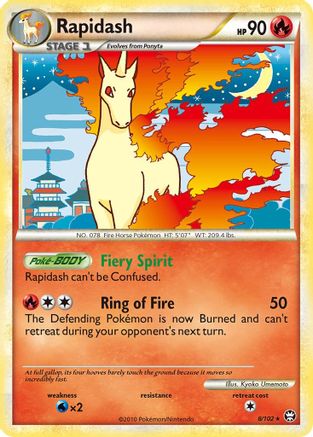Rapidash 8/102 - Triumphant Holofoil