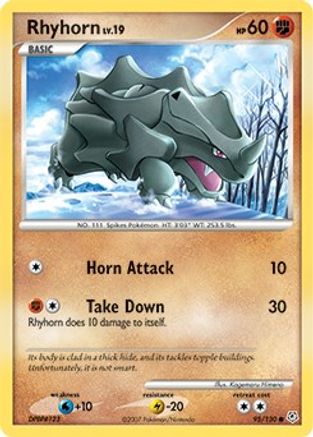 Rhyhorn 95/130 - Diamond and Pearl Reverse Holofoil