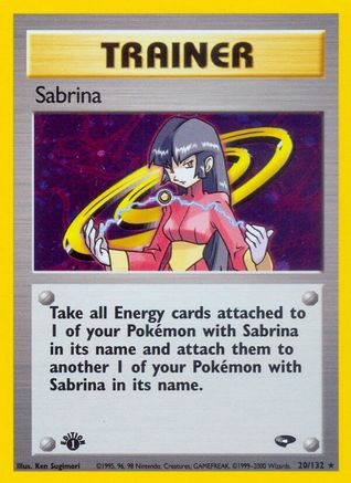 Sabrina (20) 20/132 - Gym Challenge 1st Edition Holofoil